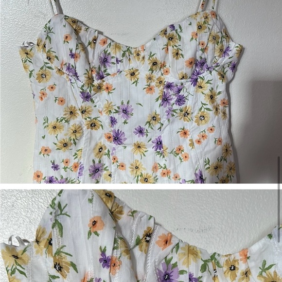 Like new, Zara floral spaghetti strap dress . - Picture 6 of 9